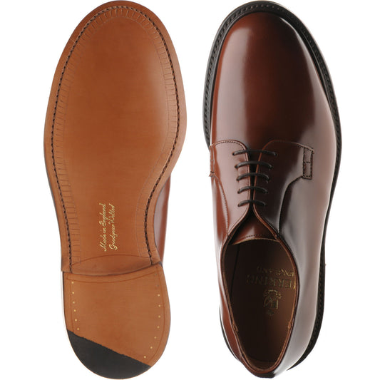 Product image for Herring Slaney mens Derby shoes in santalum brown polished