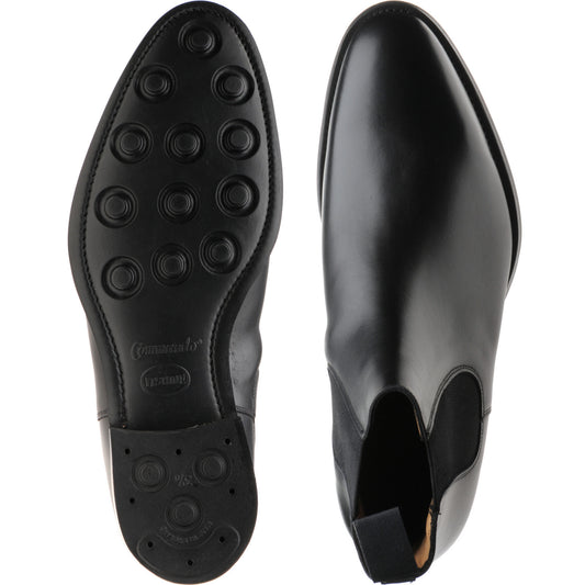 Product image for Herring Taverner Rubber mens rubber-soled Chelsea boots in black calf