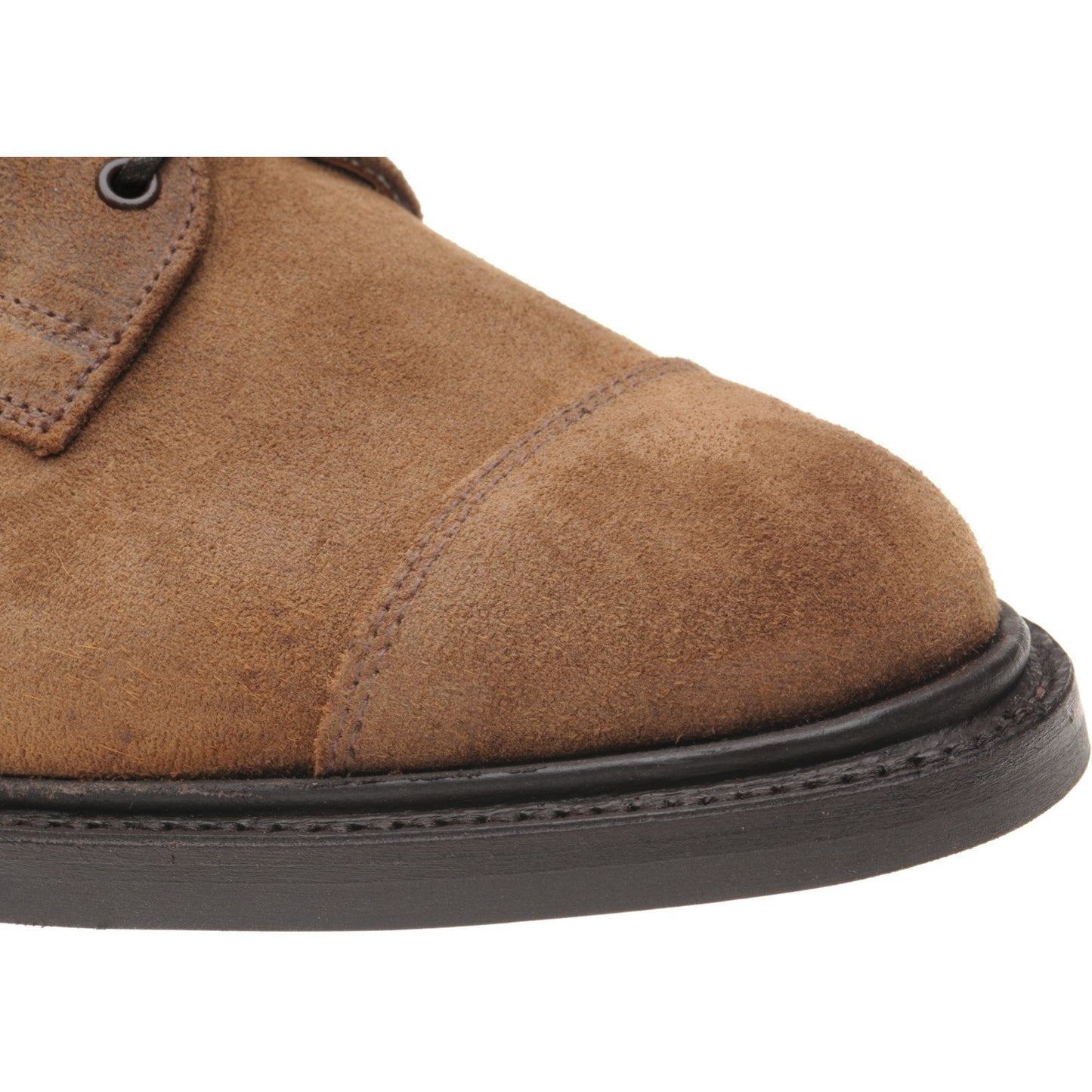 Product image for Herring Taw mens rubber-soled Derby shoes in brown waxy suede