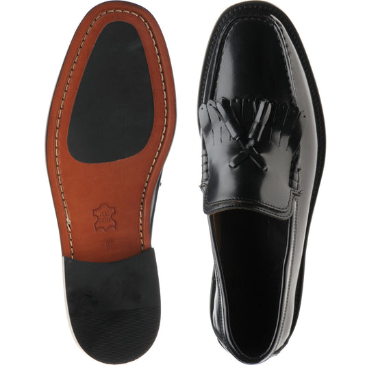 Product image for Herring Terni II mens hybrid-soled tasselled loafers in black polished
