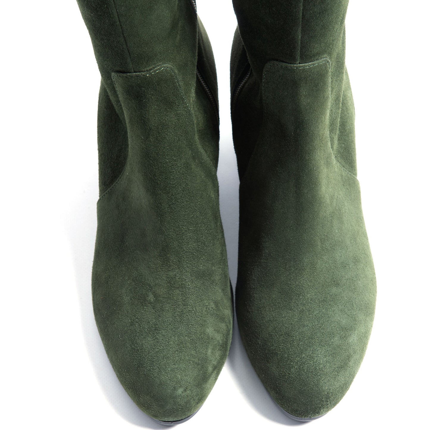 Product image for Herring Varese ladies rubber-soled boots in green suede