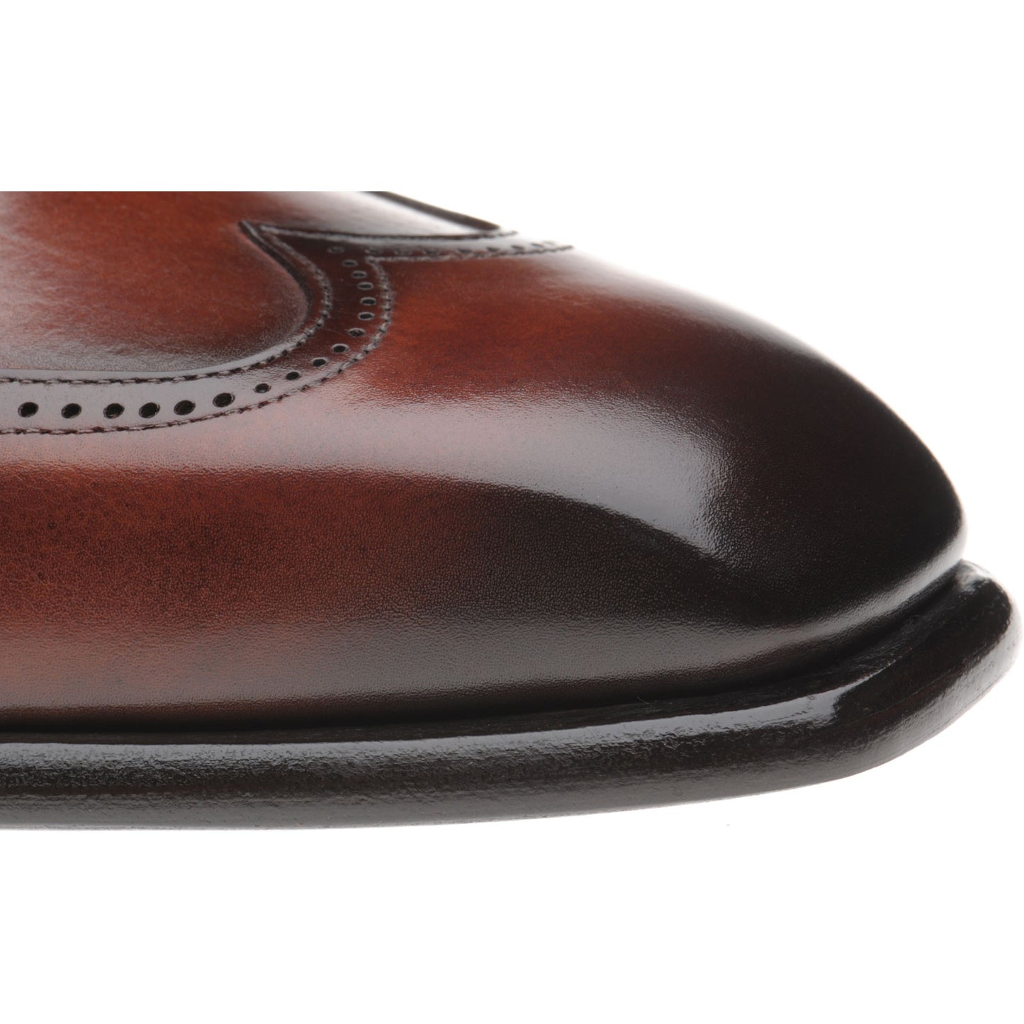 Product image for Herring Villiers mens brogues in rosewood calf