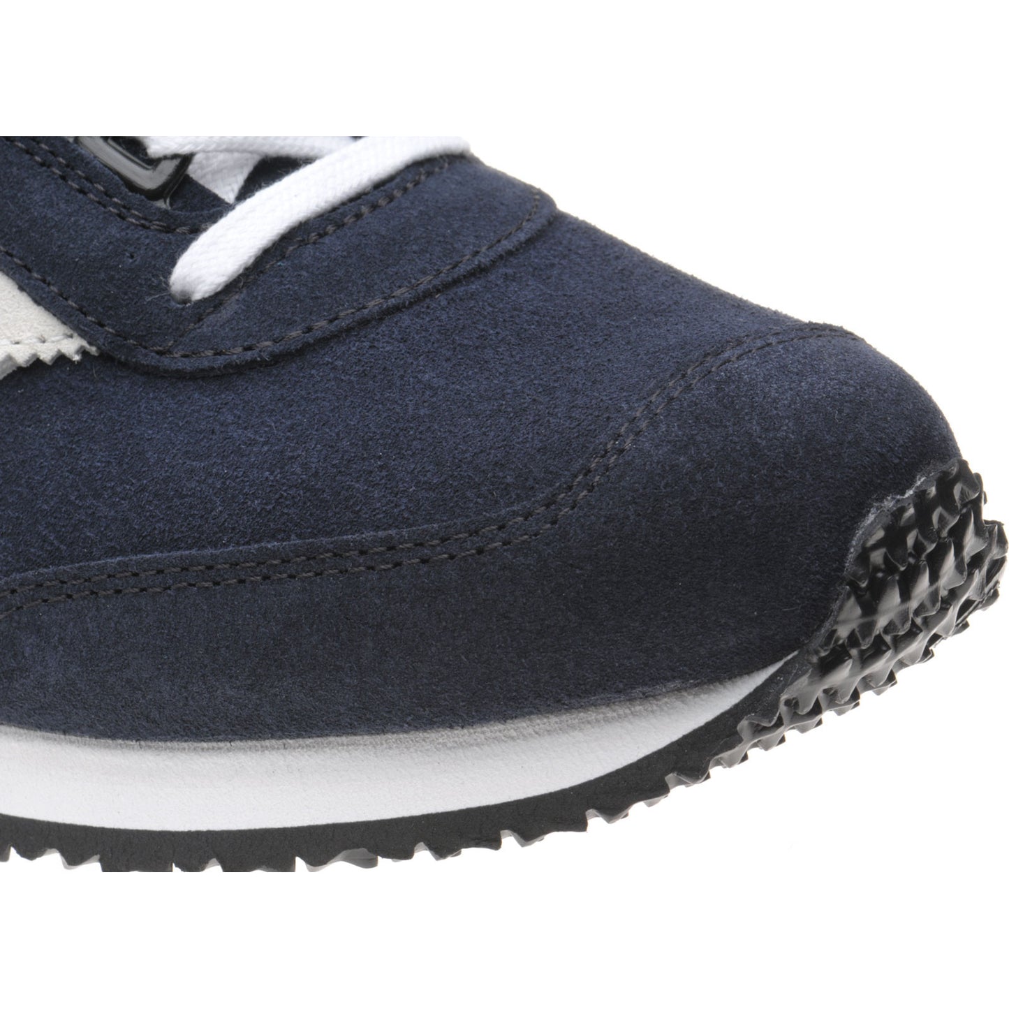 Product image for Herring Voyager Trainer mens rubber-soled trainers in navy suede and stone suede