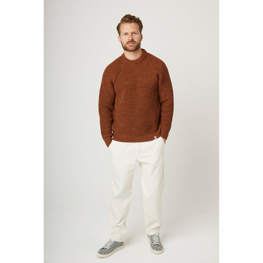 Product image for Herring Waffle Jumper by Peregrine in cinnamon
