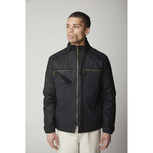 Product image for Herring Wallace Waxed Jacket by Peregrine in black