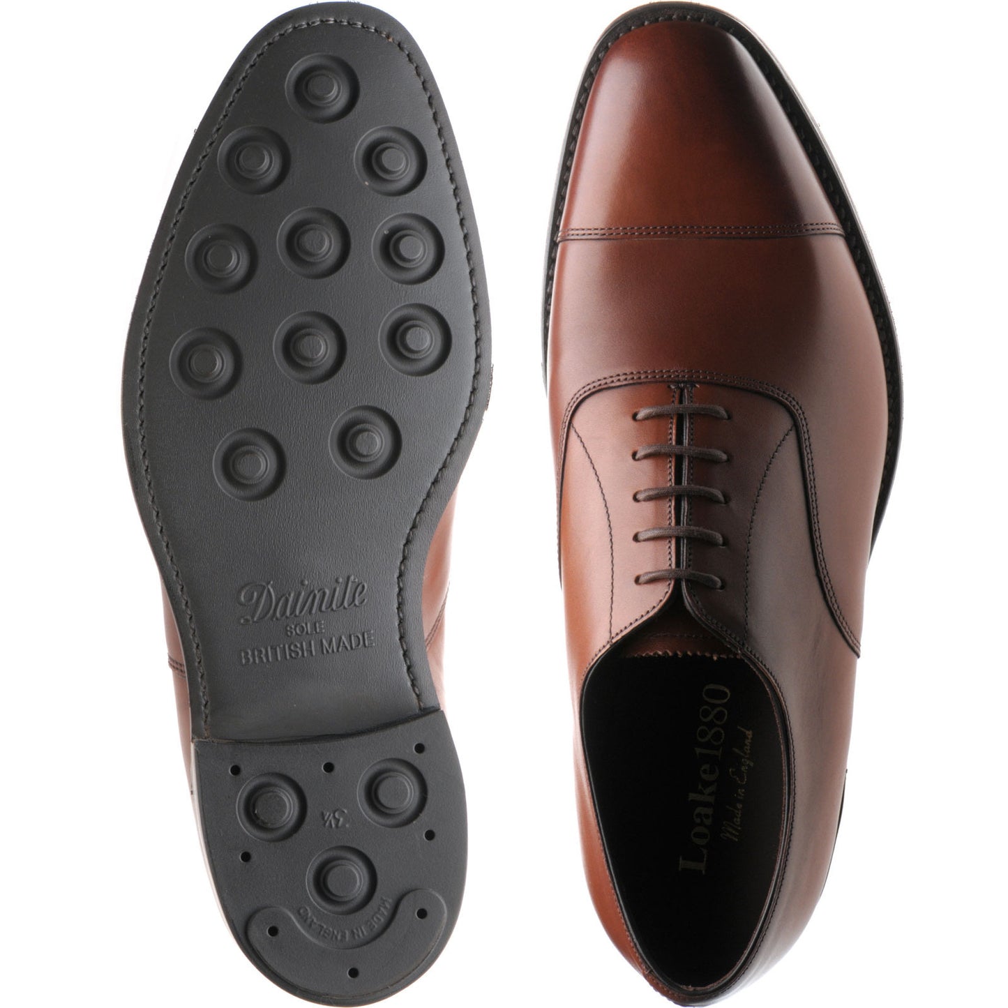 Product image for Loake Aldwych R mens rubber-soled Oxfords in mahogany calf (second)