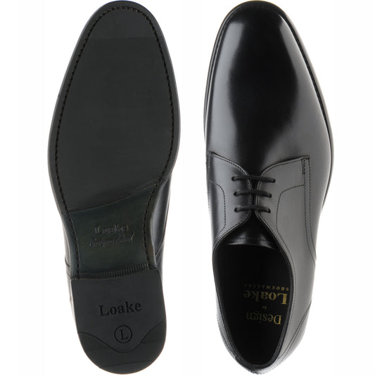Product image for Loake Atherton mens hybrid-soled Derby shoes in black calf (second)