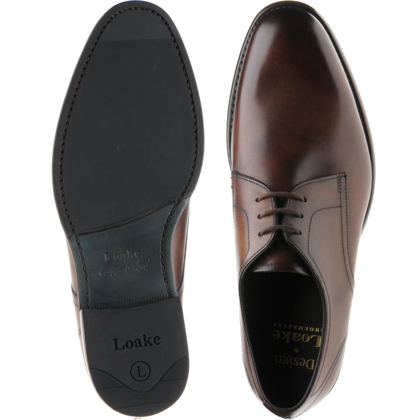 Product image for Loake Atherton in dark brown calf
