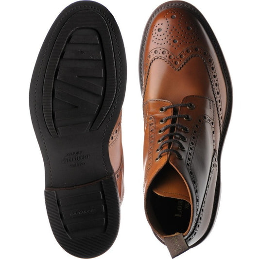 Product image for Loake Bedale mens rubber-soled brogue boots in tan