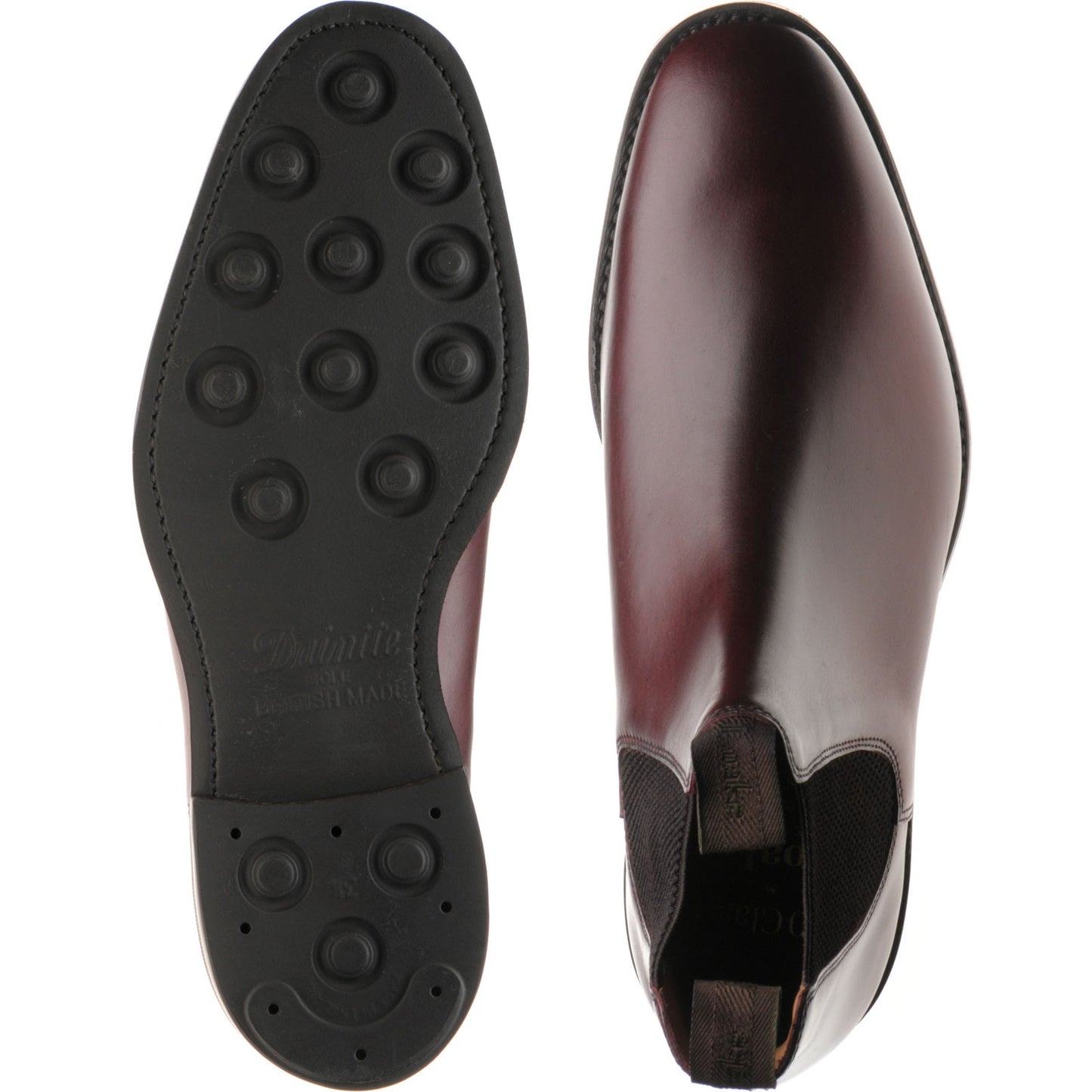 Product image for Loake Chatsworth (Rubber) mens rubber-soled Chelsea boots in burgundy waxed (second)