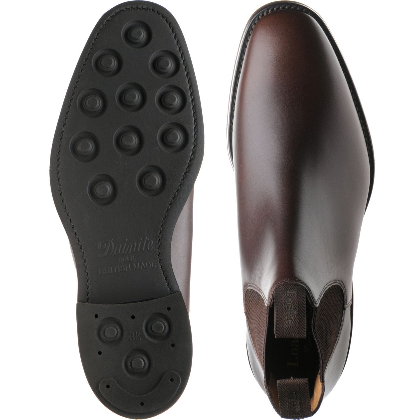 Product image for Loake Chatsworth (Rubber) in dark brown waxed calf