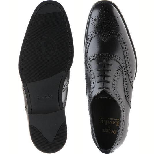 Product image for Loake Fearnley Rubber in black calf