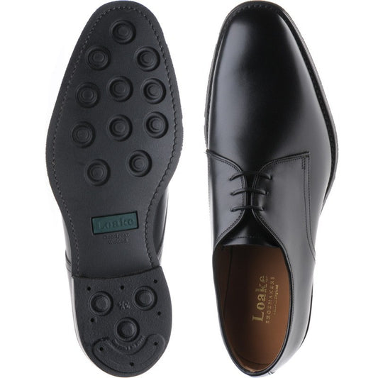 Product image for Loake Gable mens rubber-soled Derby shoes in black calf (second)
