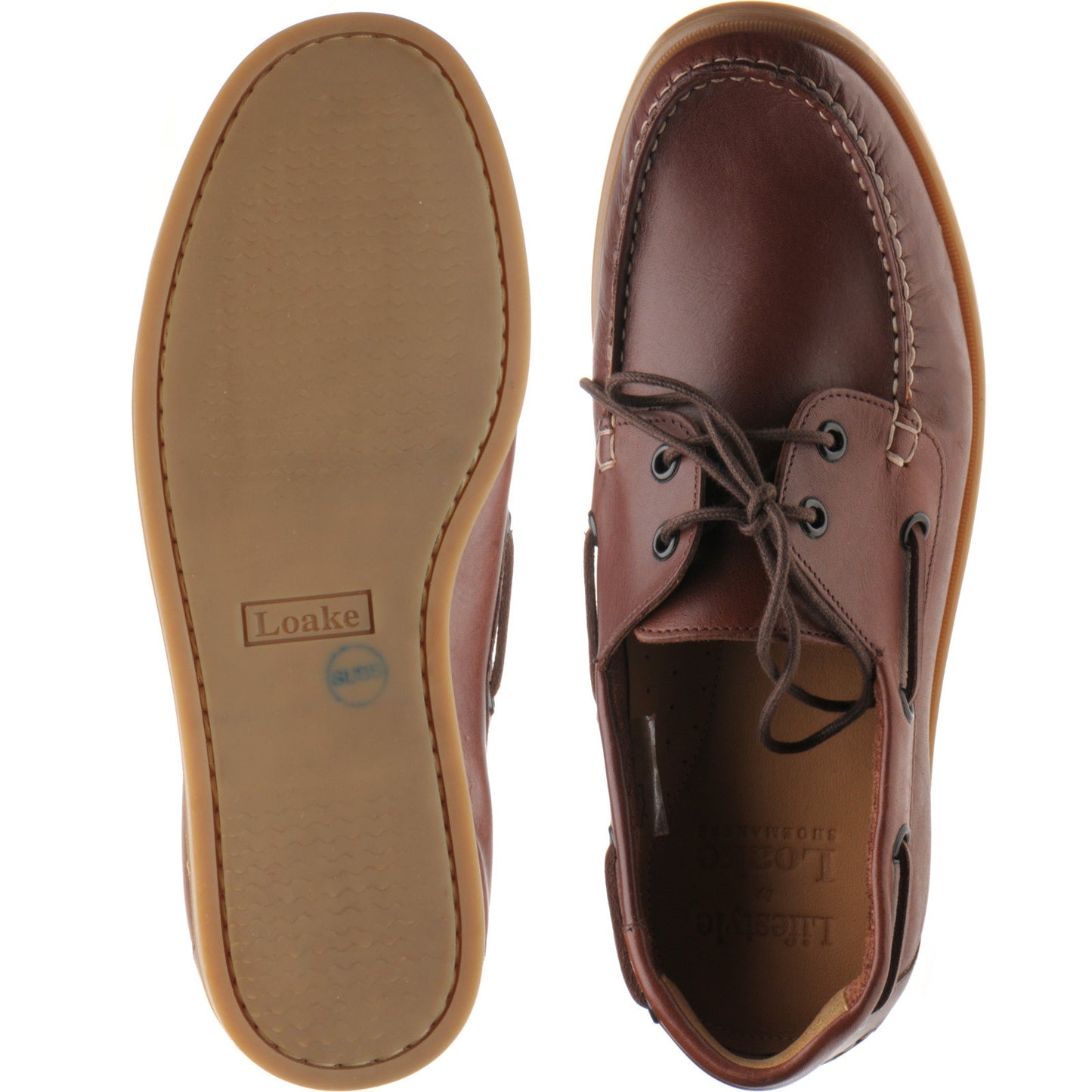 Product image for Loake Hamble mens in chestnut (second)