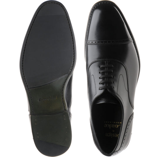 Product image for Loake Hughes in black brushpainted calf
