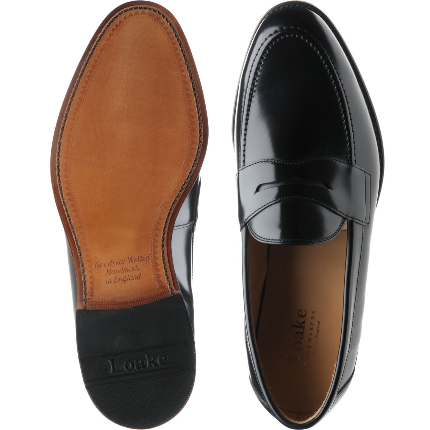 Product image for Loake Imperial mens loafers in black polished (second)