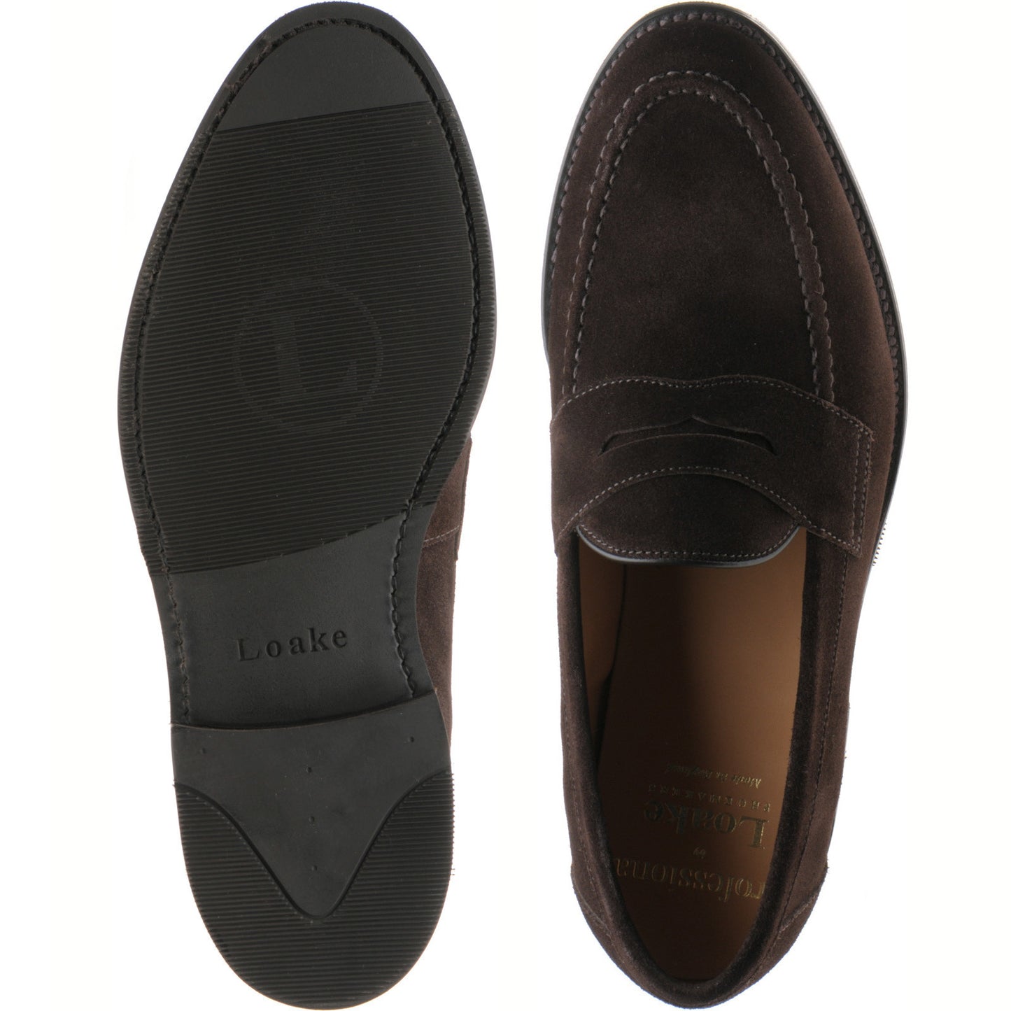 Product image for Loake Imperial Rubber in dark brown suede