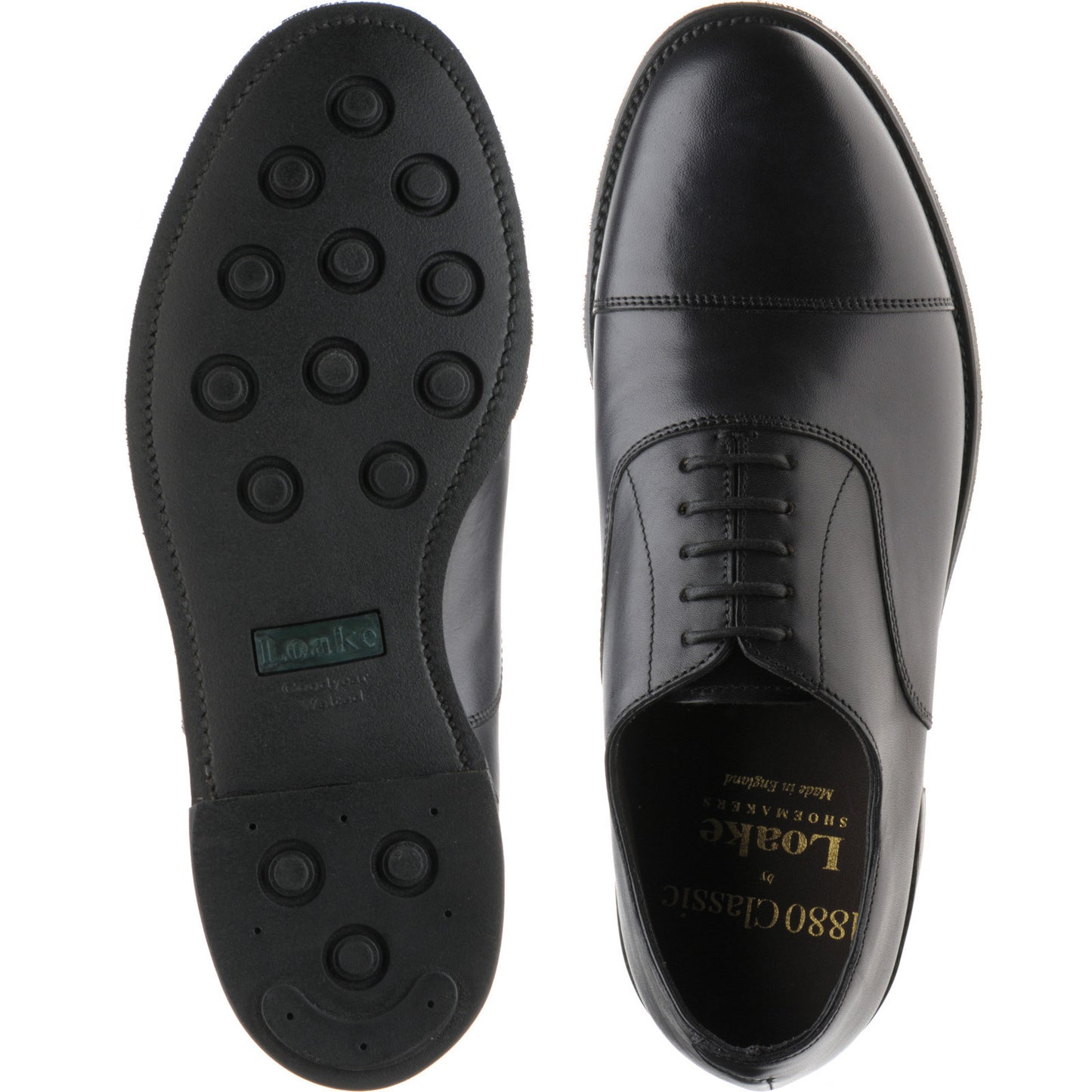 Product image for Loake Palace ladies rubber-soled Oxfords in black calf (second)