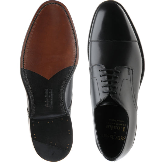 Product image for Loake Petergate mens Derby shoes in carbon black calf (second)