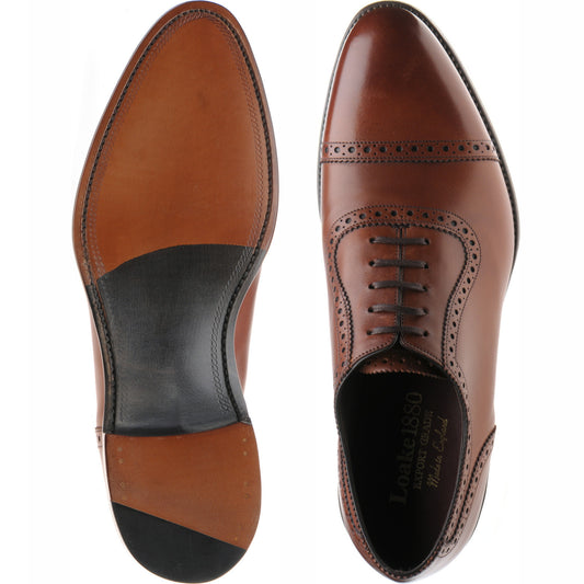 Product image for Loake Trinity mens semi-brogues in mahogany calf (second)