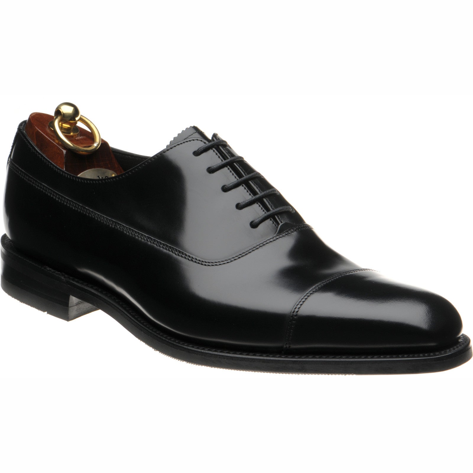 Loake Truman mens rubber-soled Oxfords in black polished  display picture 1