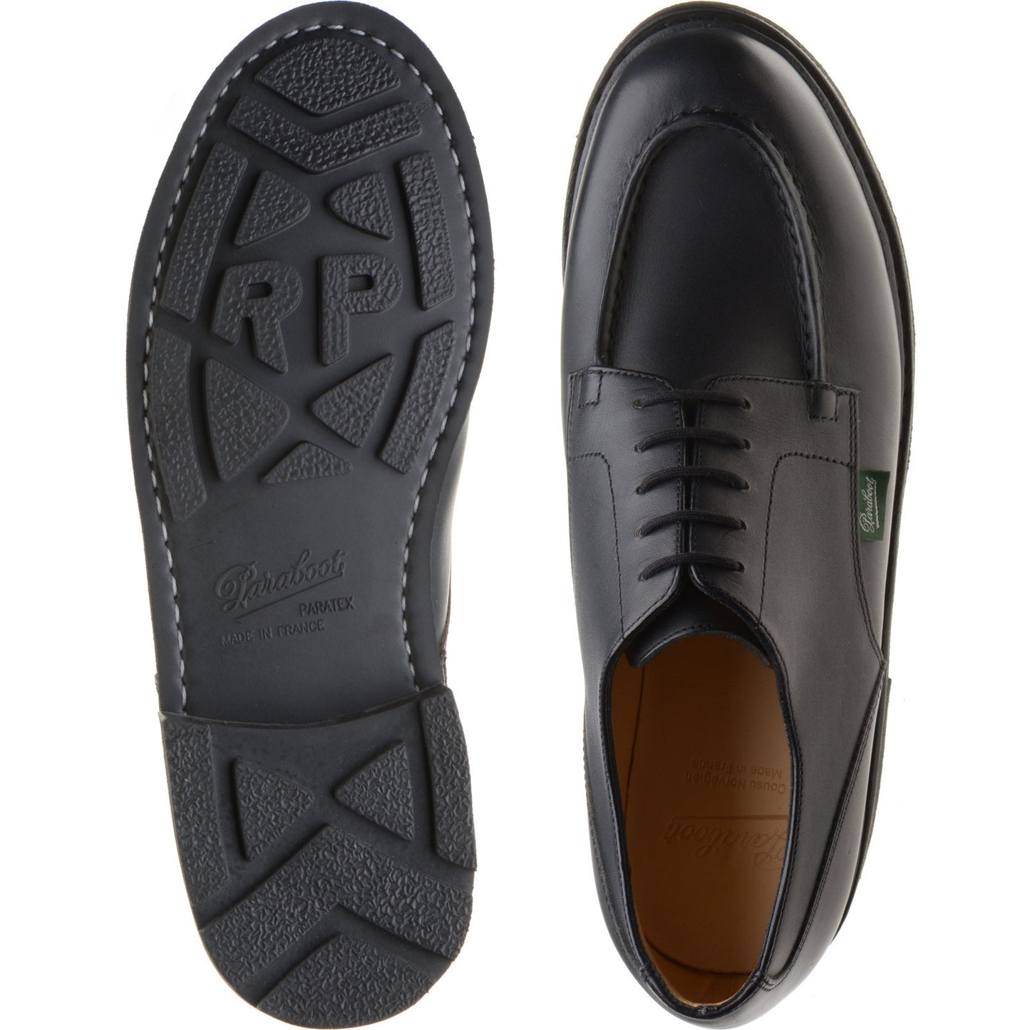 Product image for Paraboot Chambord mens rubber-soled in lisse noir black