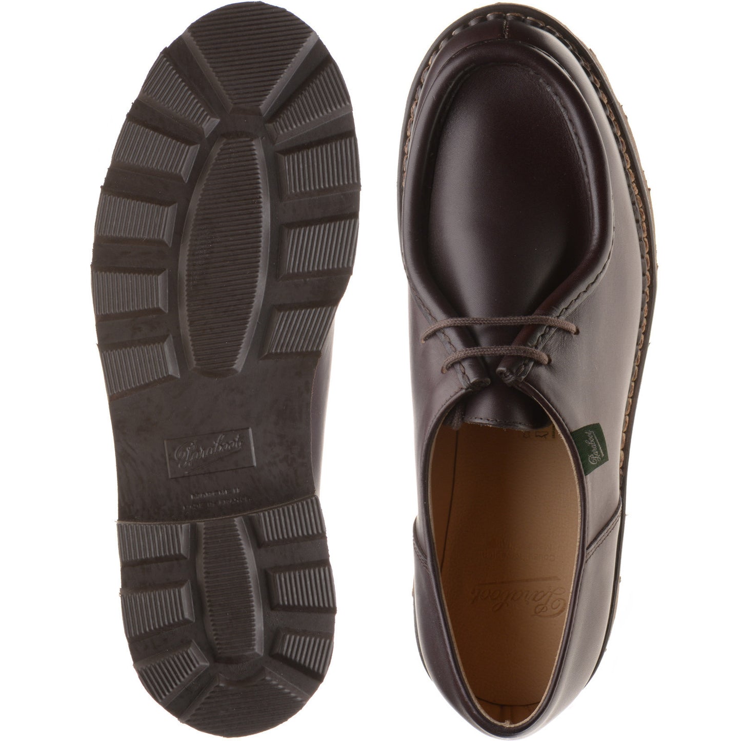 Product image for Paraboot Michael mens rubber-soled Derby shoes in lisse cafe