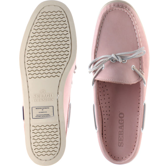 Product image for Sebago Clog ladies rubber-soled deck shoes in pink nubuck