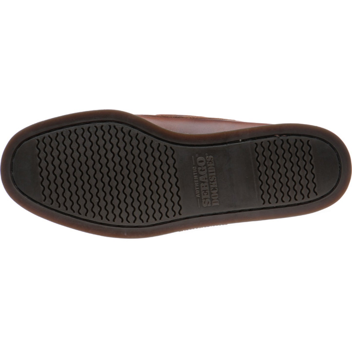 Product image for Sebago Dockside Portland mens rubber-soled deck shoes in brown waxy old