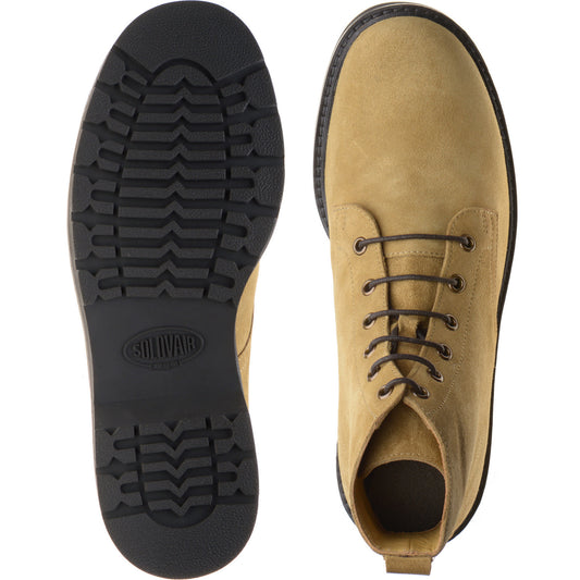 Product image for Solovair Derby Boot mens rubber-soled boots in tan suede