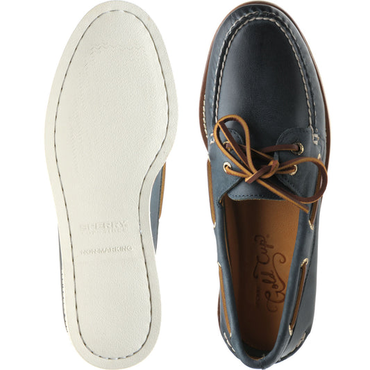 Product image for Sperry AO Gold mens rubber-soled Derby shoes in navy