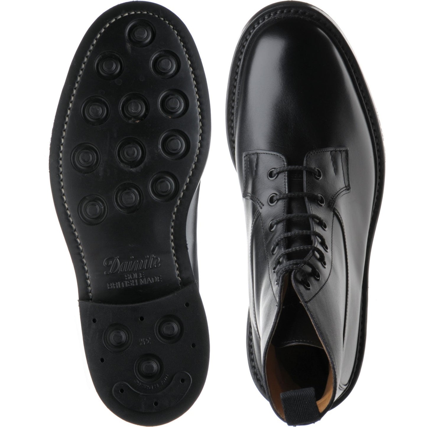 Product image for Trickers Burford (Rubber) in black calf