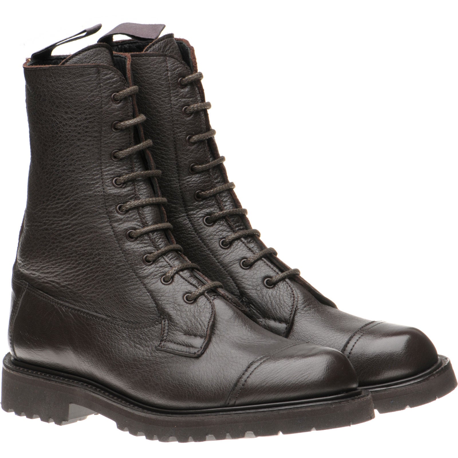 Trickers Lucia ladies rubber-soled boots in dark brown olivvia