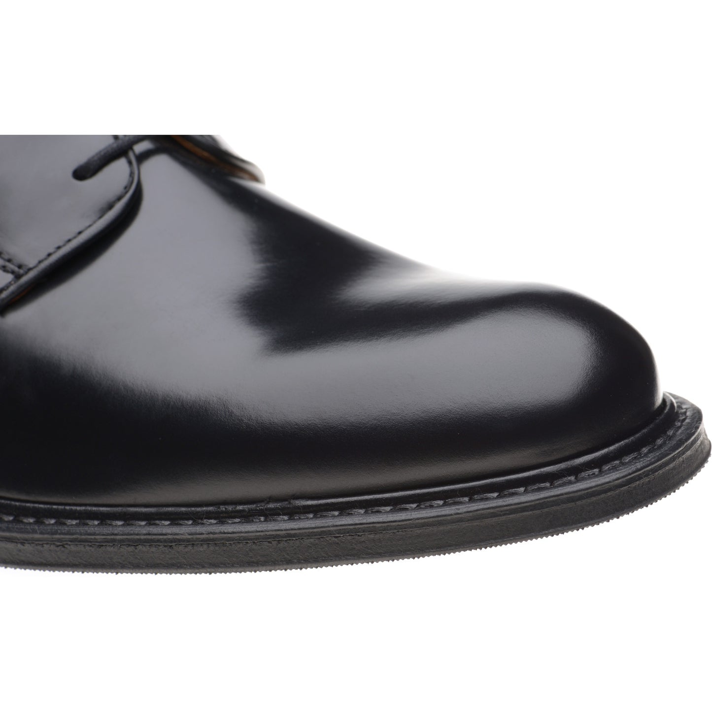 Product image for Wildsmith Model 26 mens rubber-soled Derby shoes in black polished