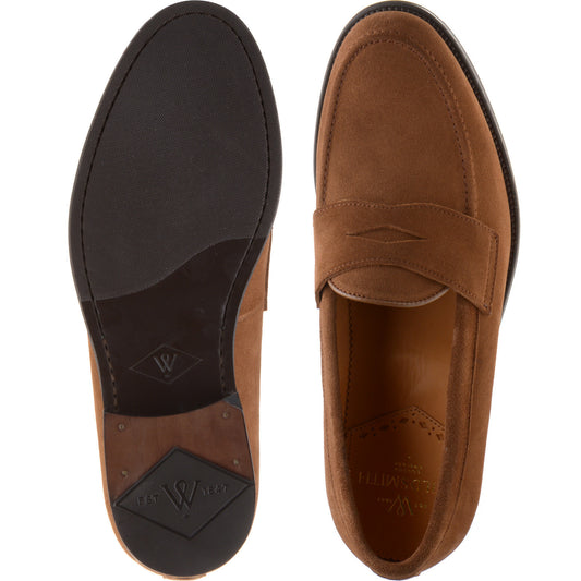 Product image for Wildsmith Model 31 mens rubber-soled loafers in tobacco suede (second)