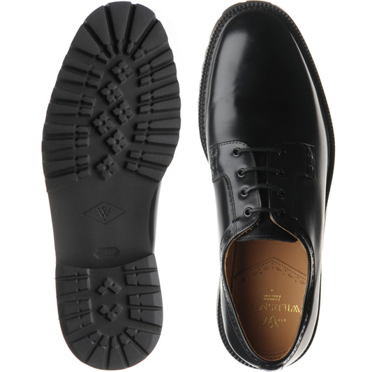Product image for Wildsmith Model 91 mens rubber-soled Derby shoes in black polished (second)
