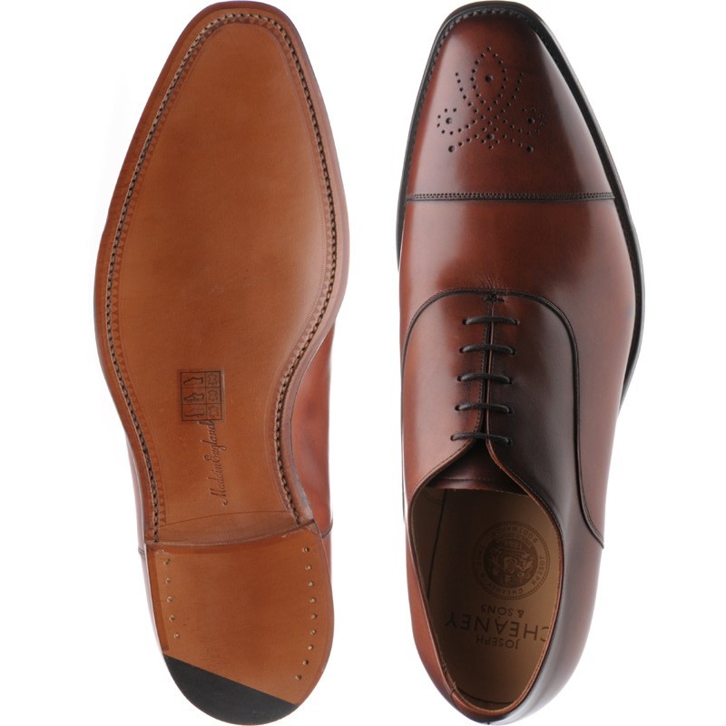 Cheaney shoes | Cheaney of England | Cambridge semi-brogue in Dark Leaf ...