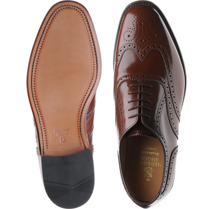 Herring shoes | Herring Classic | Surrey brogue in Ivywood Polished at ...