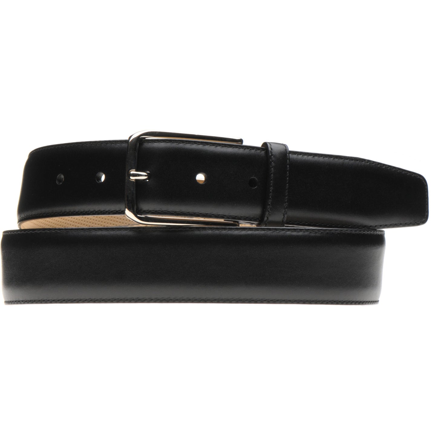 Product image for Herring Westminster II Belt in black calf silver buckle