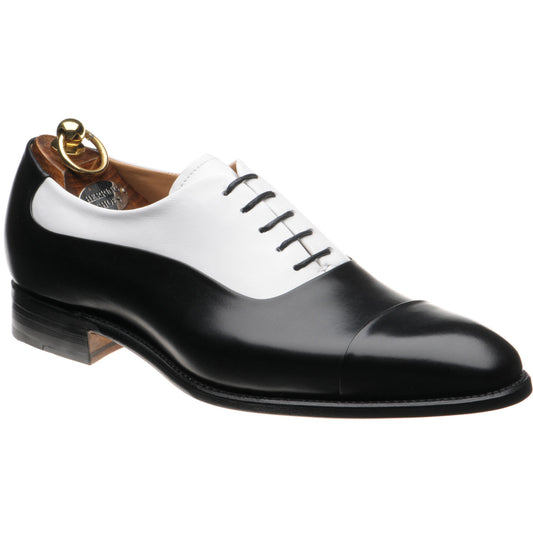 Herring Gusbourne mens two-tone Oxfords in black and white calf