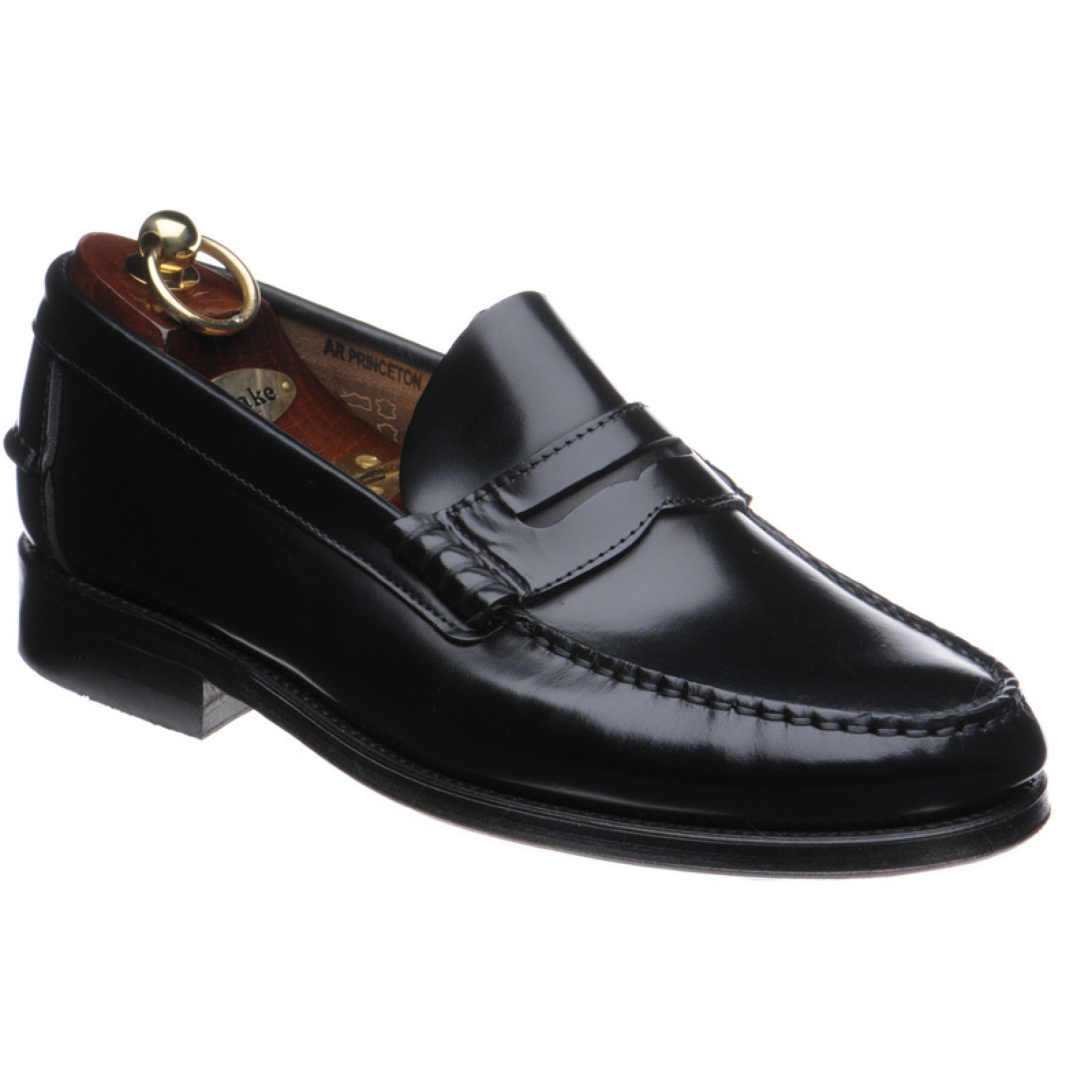 Loake Princeton mens loafers in black polished – Herring Shoes