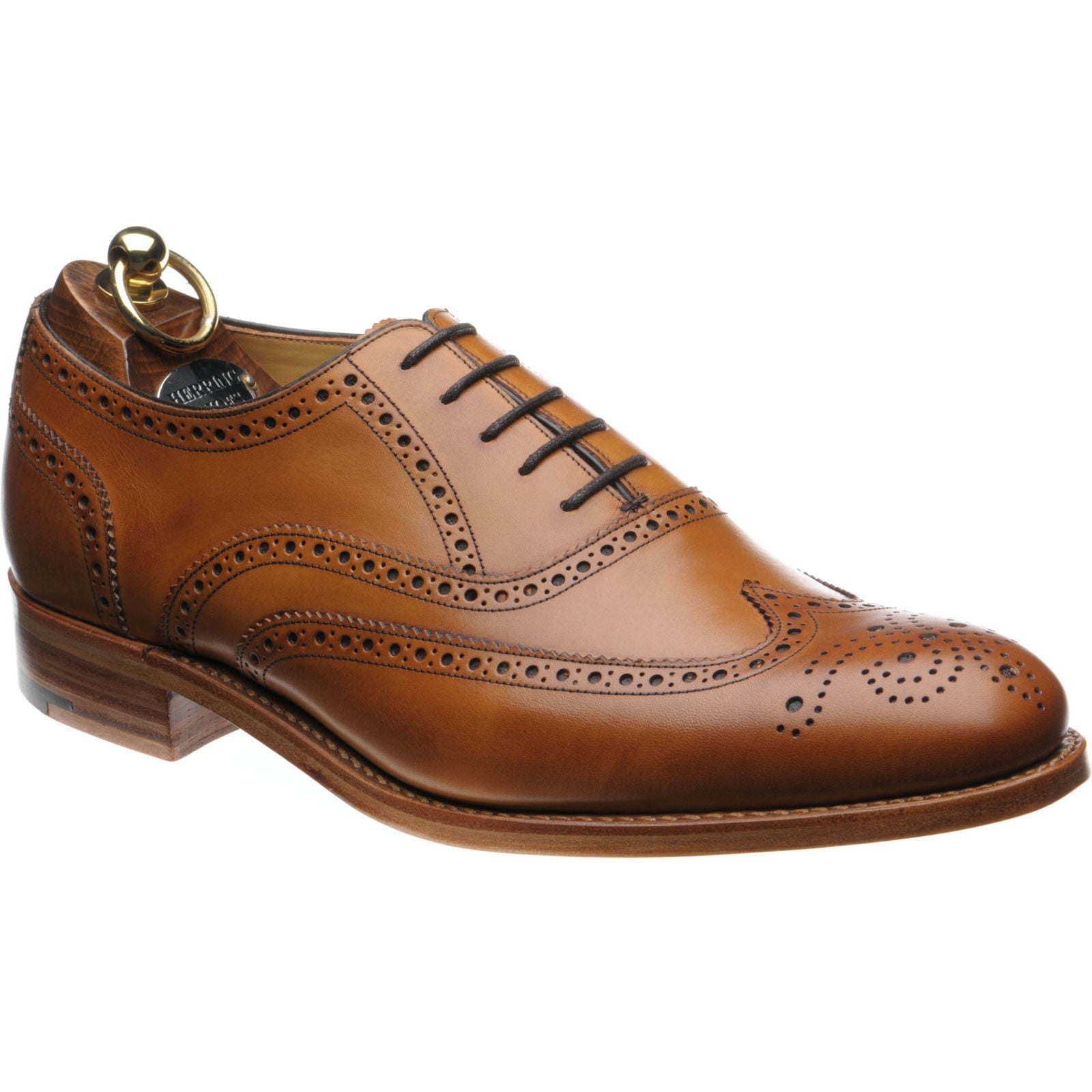 Herring Carnaby mens brogues in chestnut calf – Herring Shoes