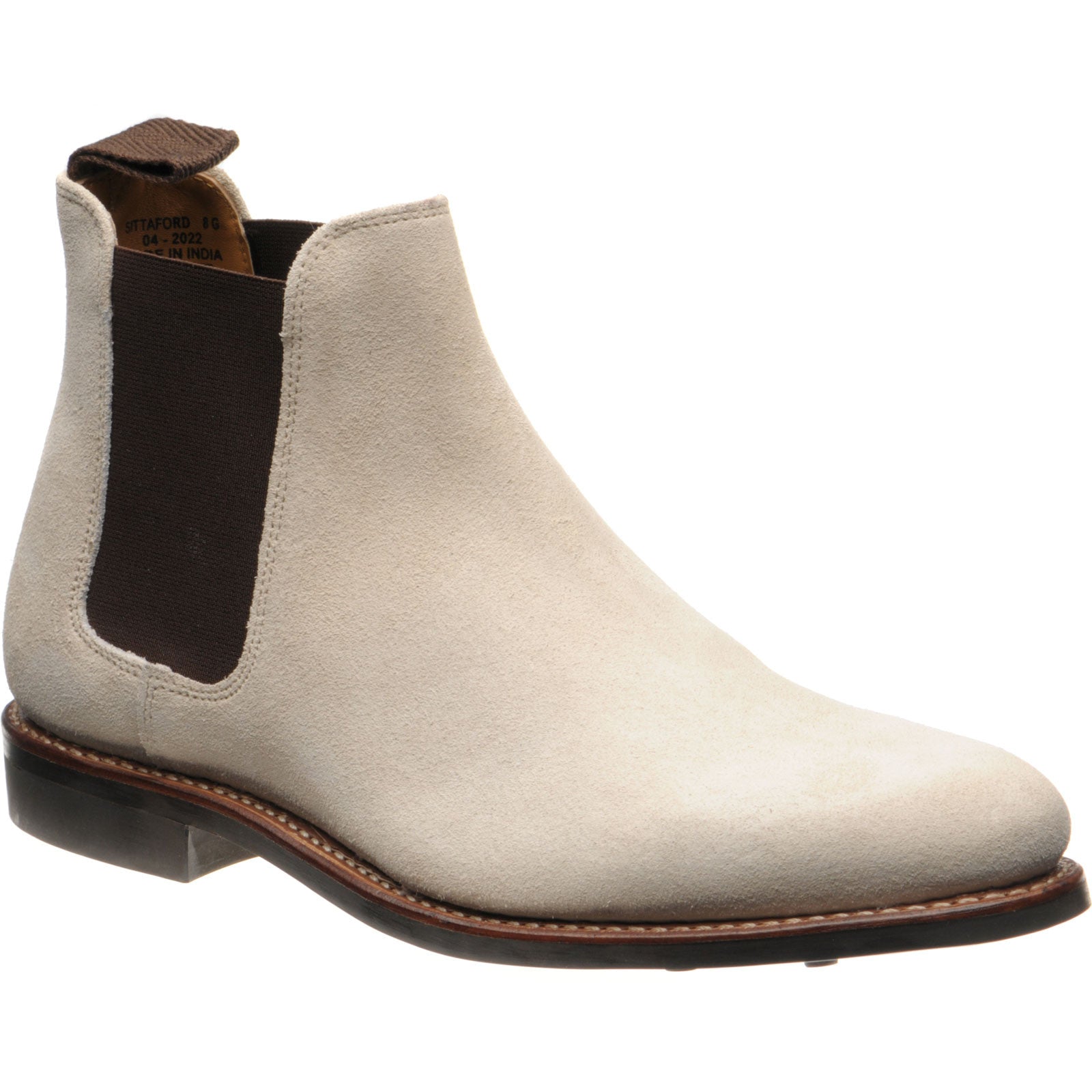 Product image for Herring Sittaford Rubber mens rubber-soled Chelsea boots in arctic suede