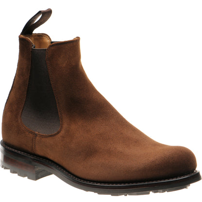 Product image for Cheaney Barnes III R mens rubber-soled Chelsea boots in snuff repello suede