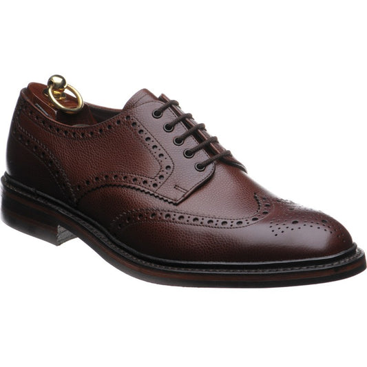 Product image for Loake Badminton 2 in dark brown burnished grain