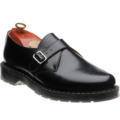Product image for Wildsmith Model Monk mens rubber-soled monk shoes in black hi shine