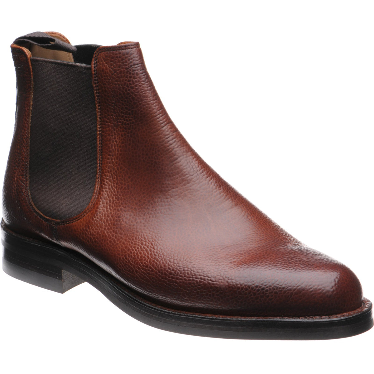 Kirkdale rubber soled Chelsea boots mahogany grain