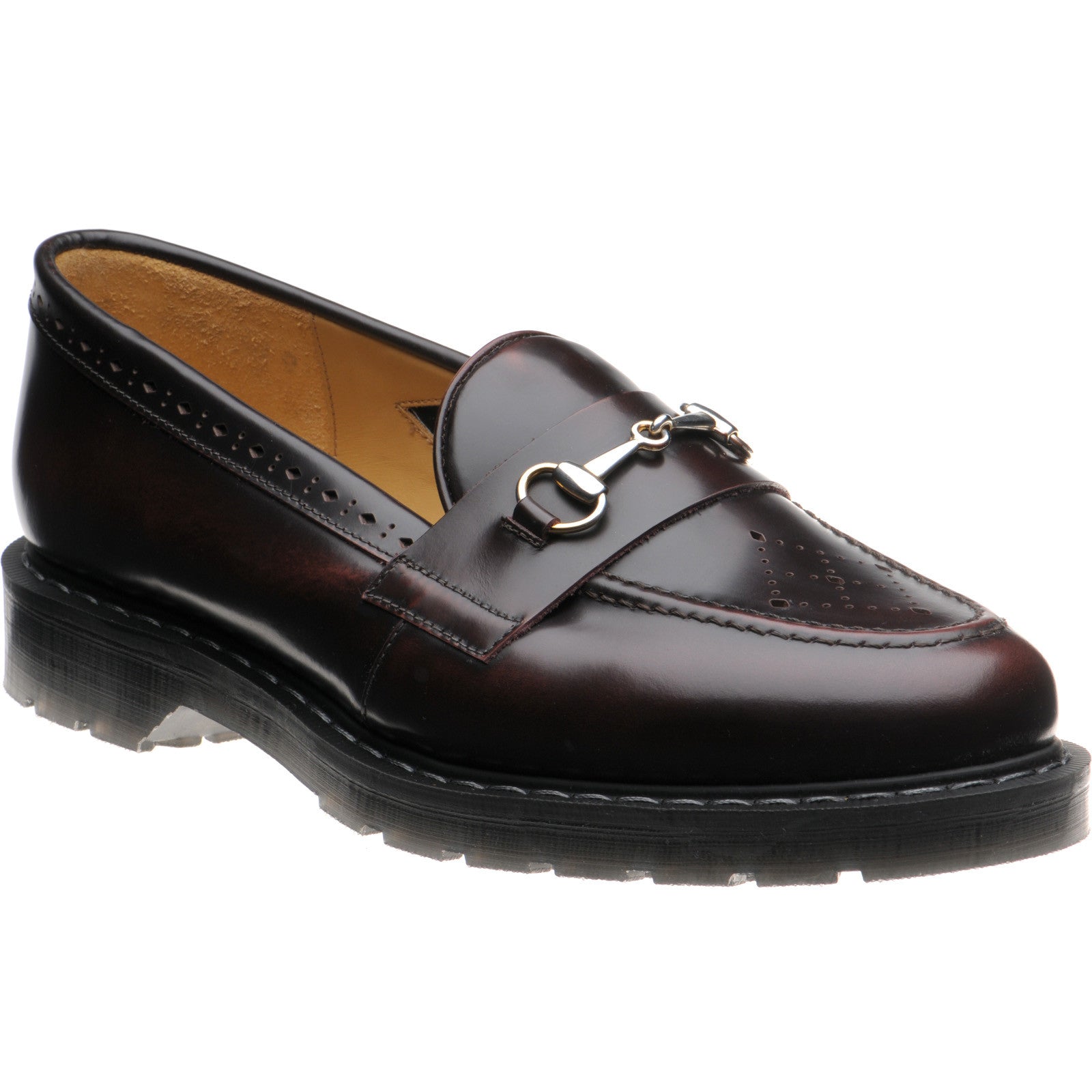 Product image for Wildsmith Model Penny mens rubber-soled loafers in burgundy rub off