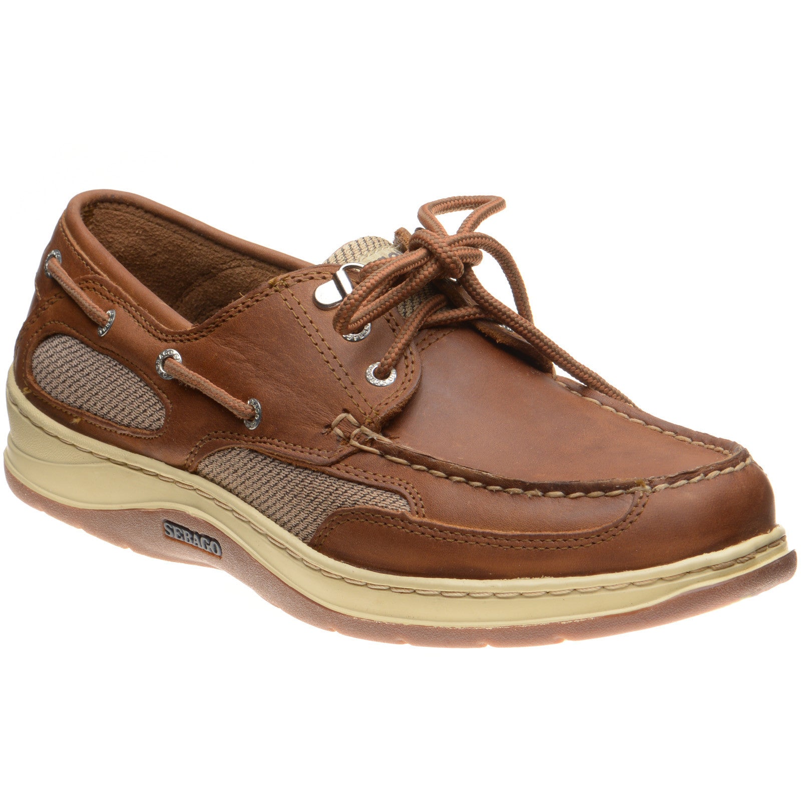 Clovehitch rubber soled deck shoes cinnamon