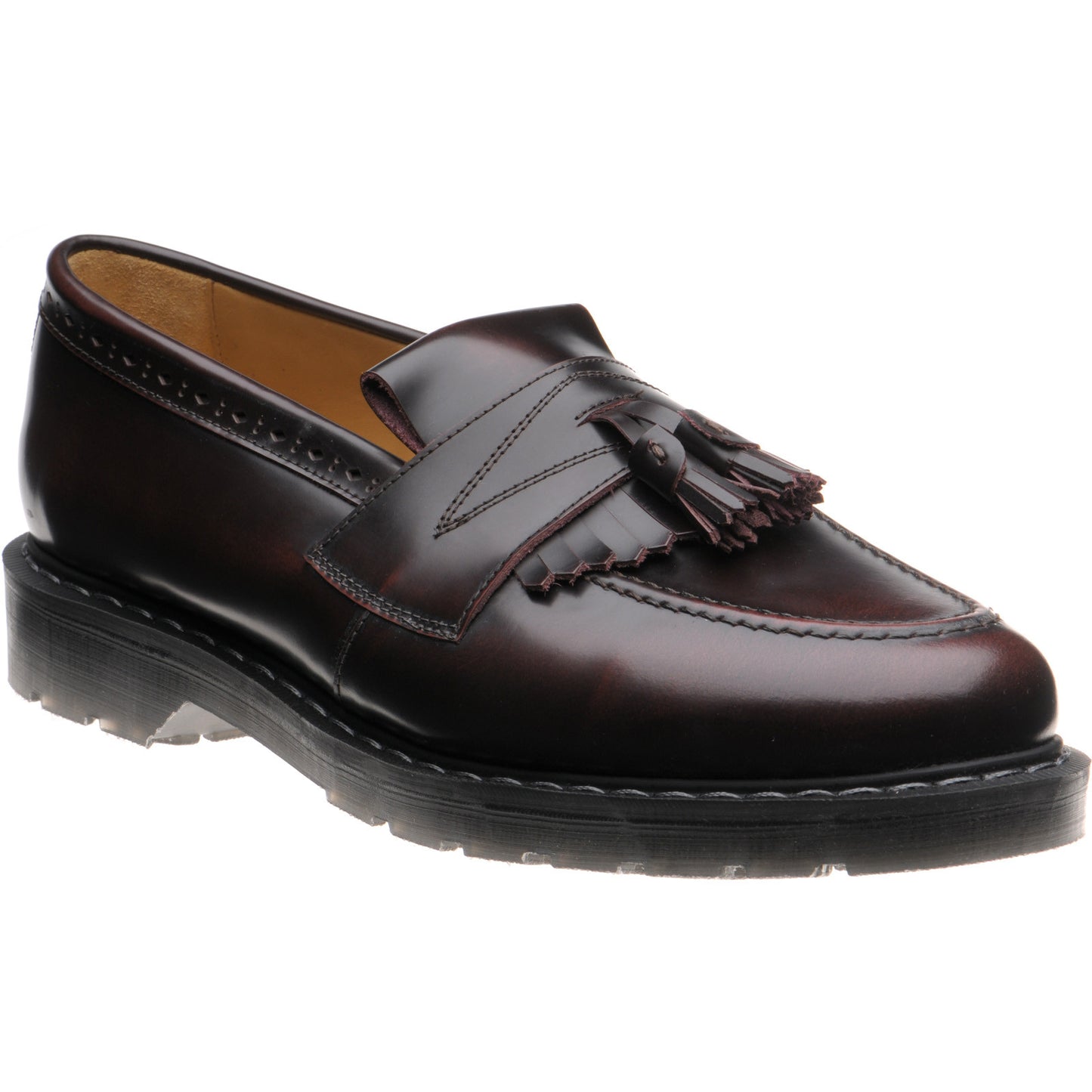 Product image for Wildsmith Model Tassel mens rubber-soled tasselled loafers in burgundy rub off